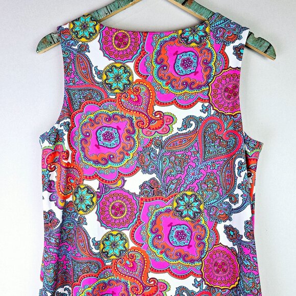 Jude Connally Beth Captiva Paisley Shift Dress, Made in the USA, NWOT, Sz L - Picture 7 of 10